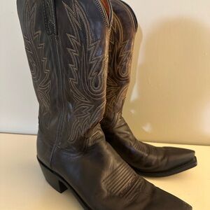 Brown Leather Cowboy Boots